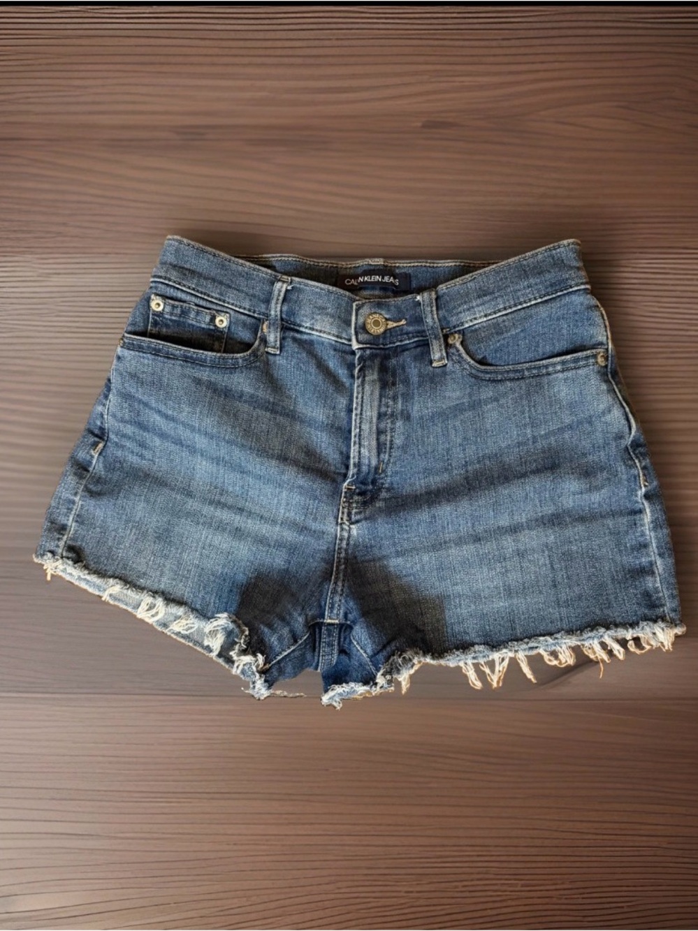 Calvin Klein Jeans Denim Cutoff Shorts Women’s Size 25 Blue Frayed Hem